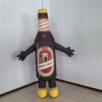 Oppustelig flaske kostume